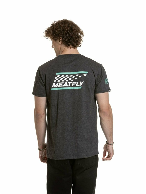 Meatfly Meatfly Herren Shirt Furious Holzkohle Meliert | Grau