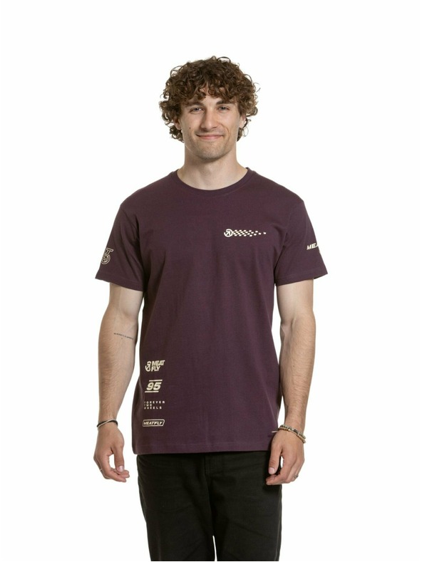 Meatfly Meatfly Herren Shirt Furious Schwarzbeere | Rot