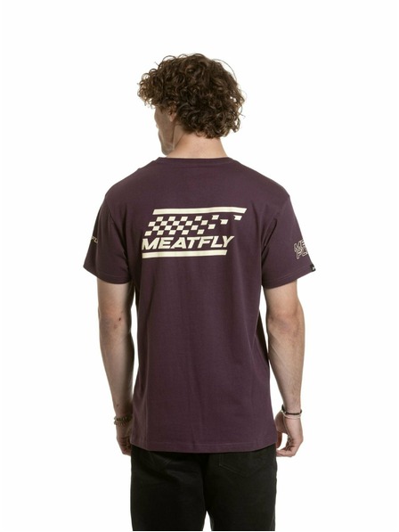 Meatfly Meatfly Herren Shirt Furious Schwarzbeere | Rot