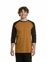 Meatfly Meatfly Herren Langarmshirt Kennedy Raglan Gold Braun / Schwarz