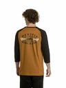 Meatfly Meatfly Herren Langarmshirt Kennedy Raglan Gold Braun / Schwarz