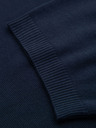 Ombre Clothing Herren Poloshirt ohne Knöpfe - dunkelblau