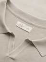 Ombre Clothing Herren Poloshirt ohne Knöpfe - hellgrau