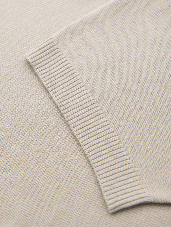 Ombre Clothing Herren Poloshirt ohne Knöpfe - hellgrau