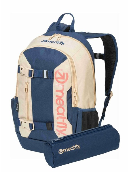 Meatfly Meatfly Rucksack Basejumper Beige / Meer 22 L + MÄPPCHEN | Sand | Volumen 22 L