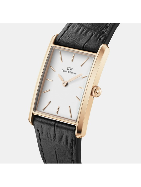 Daniel Wellington Damenarmbanduhr Daniel Wellington Bound Schwarz Krokodil Roségold DW00100698