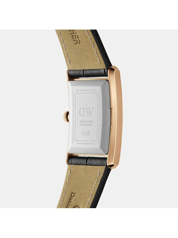 Daniel Wellington Damenarmbanduhr Daniel Wellington Bound Schwarz Krokodil Roségold DW00100698