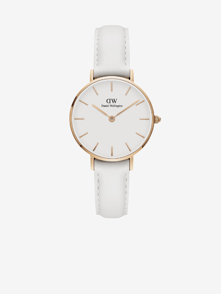 Daniel Wellington Weiße Damen-Lederarmbanduhr Daniel Wellington Petite