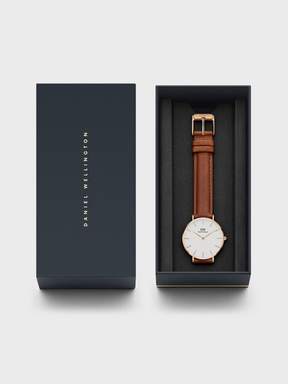 Daniel Wellington Braune Damenarmbanduhr mit Lederarmband Daniel Wellington Petite Durham