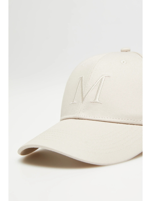 Moodo Cremefarbene Baumwoll-Basecap