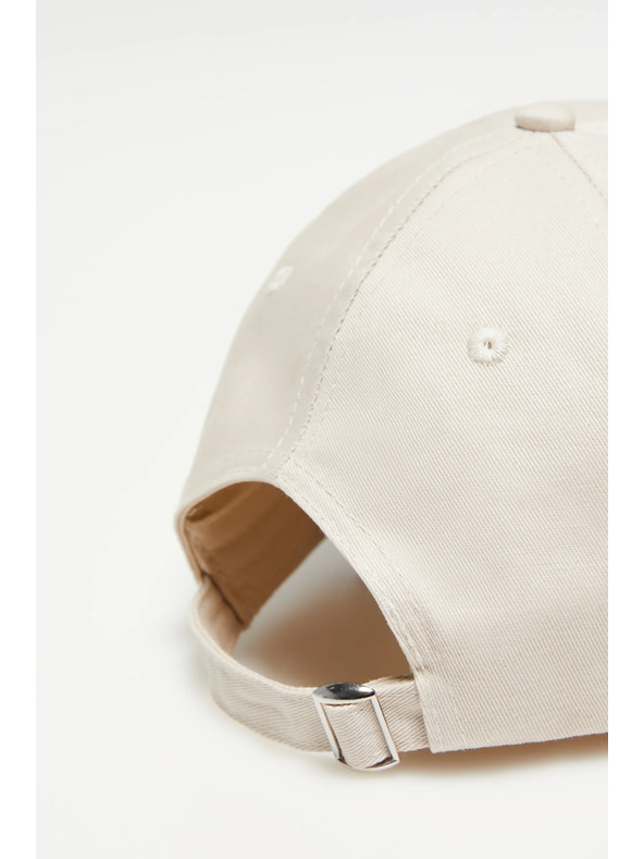 Moodo Cremefarbene Baumwoll-Basecap