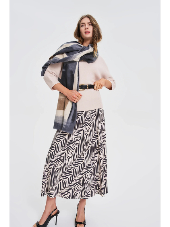 Moodo Schwarzer Gürtel mit goldener Schnalle Moodo