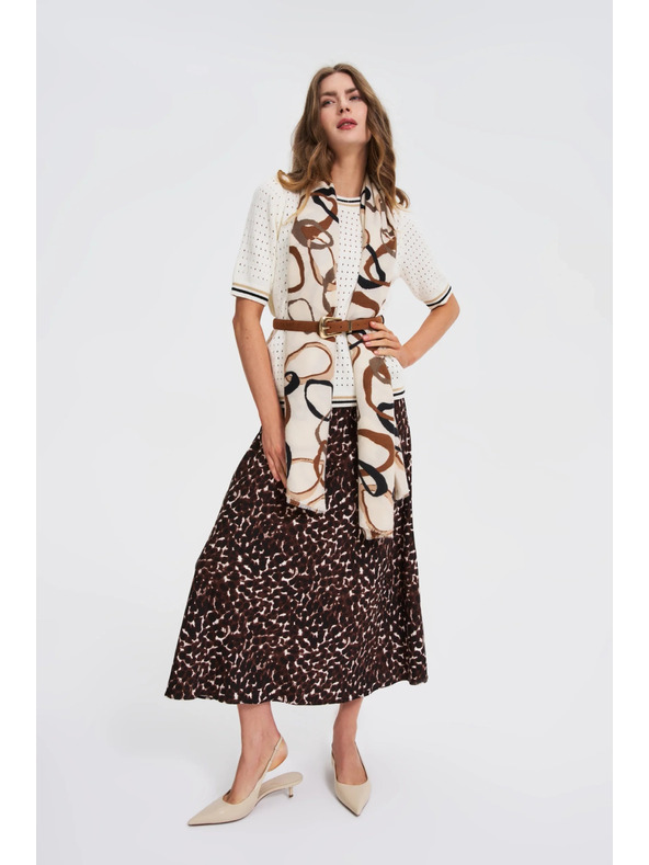 Moodo Brauner Damen Gürtel mit goldenen Details Moodo