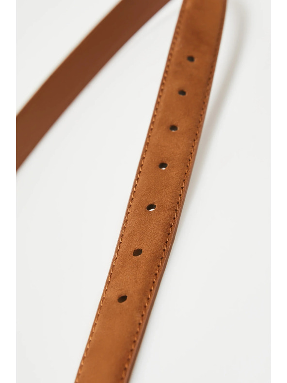 Moodo Brauner Damen Gürtel mit goldenen Details Moodo