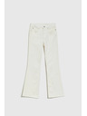 Moodo Cremefarbene Damen Schlagjeans