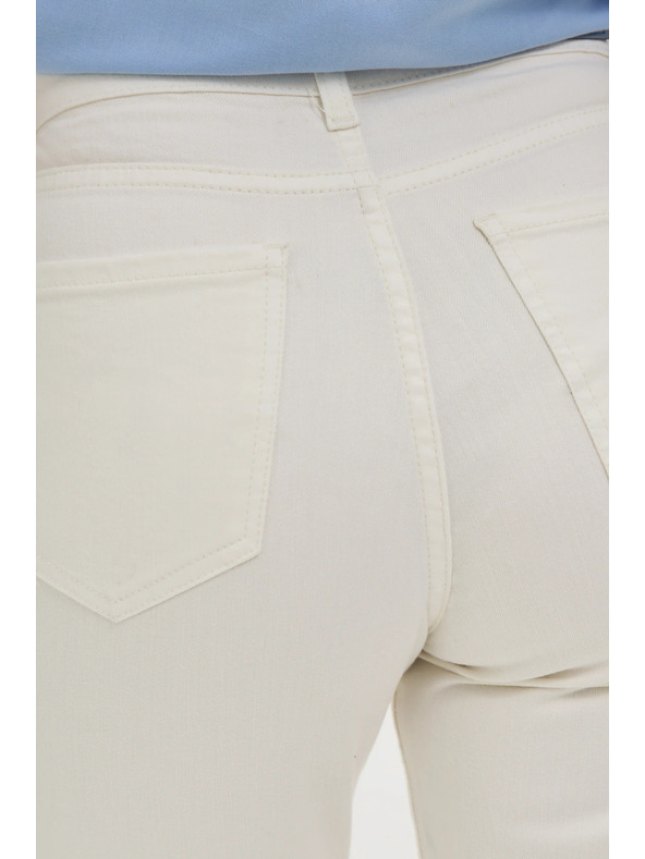 Moodo Weiße Damen Cropped Jeans