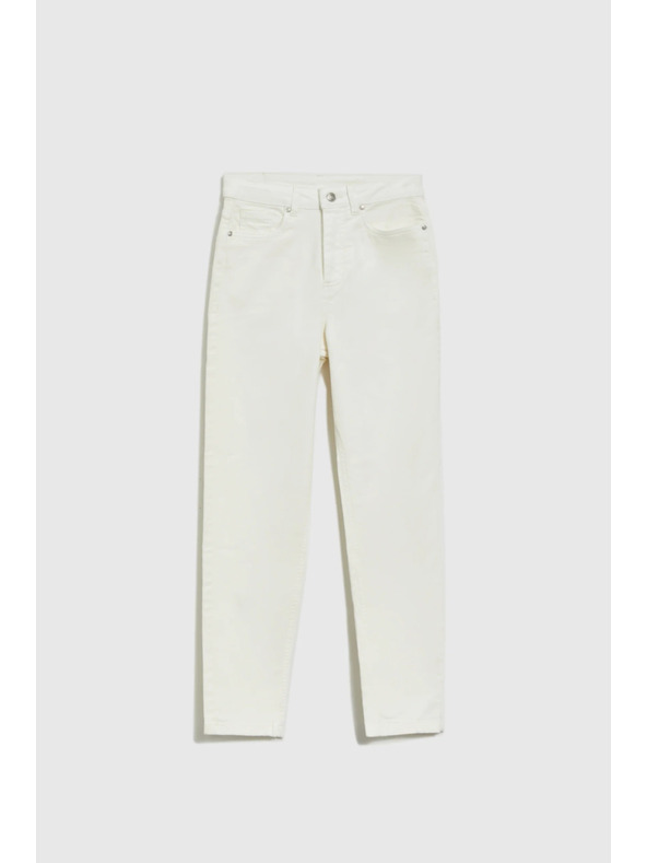 Moodo Weiße Damen Cropped Jeans