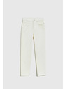 Moodo Weiße Damen Cropped Jeans