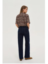 Moodo Dunkelblau Jeans mit Gürtel Moodo