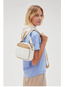 Moodo Beige-weiße Handtasche