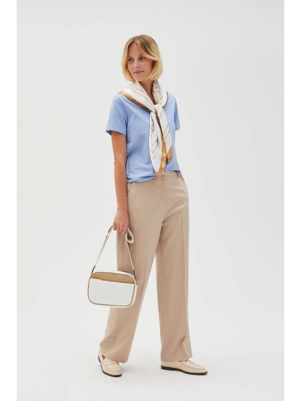 Moodo Beige-weiße Handtasche