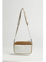 Moodo Beige-weiße Handtasche