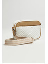Moodo Beige-weiße Handtasche