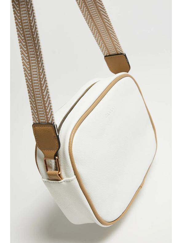 Moodo Beige-weiße Handtasche