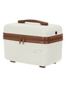 Travelite Kosmetiktasche Travelite Bali Beautycase Weiß/Cognac