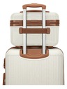 Travelite Kosmetiktasche Travelite Bali Beautycase Weiß/Cognac