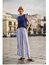 Moodo Damen Gestreifte Hosen Moodo