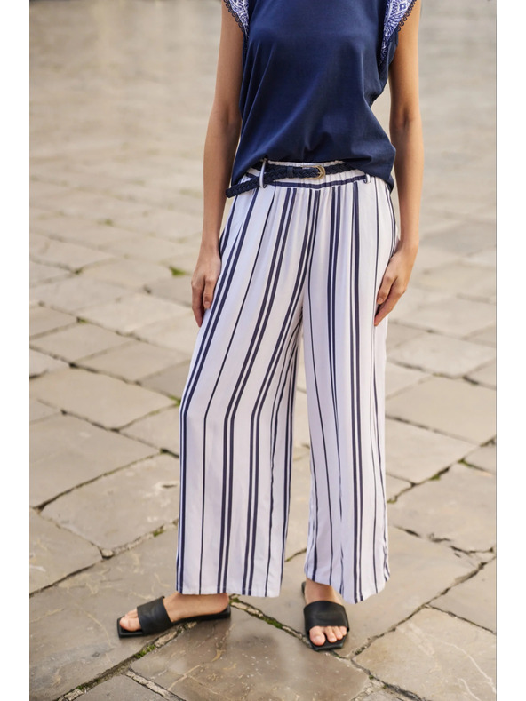 Moodo Damen Gestreifte Hosen Moodo