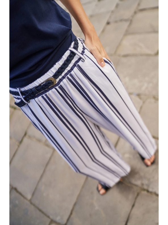 Moodo Damen Gestreifte Hosen Moodo