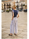 Moodo Damen Gestreifte Hosen Moodo