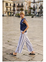 Moodo Damen Gestreifte Hosen Moodo