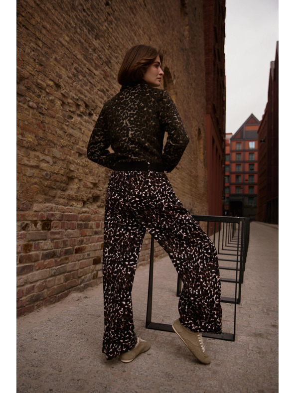 Moodo Damen Leoparden Hosen Moodo – Braun
