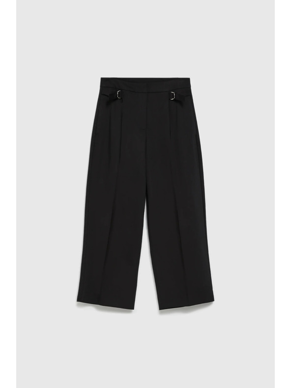 Moodo Schwarze Cropped Hosen Moodo