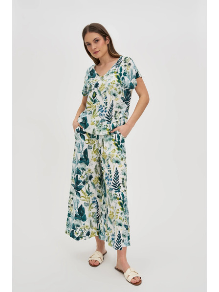 Moodo Damen Gemusterte Hosen Moodo