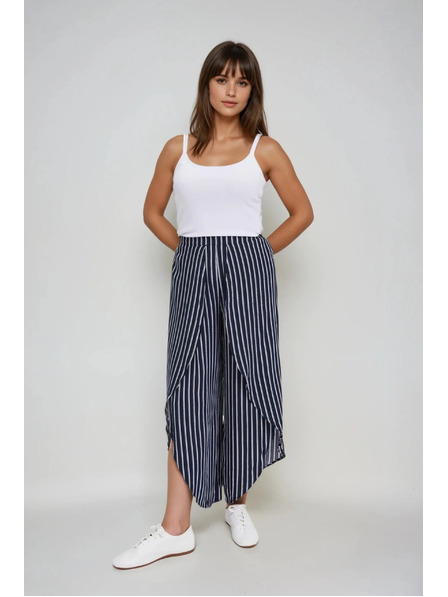 Moodo Damen Asymmetrische Hosen mit Schlitzen