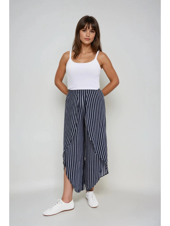 Moodo Damen Asymmetrische Hosen mit Schlitzen