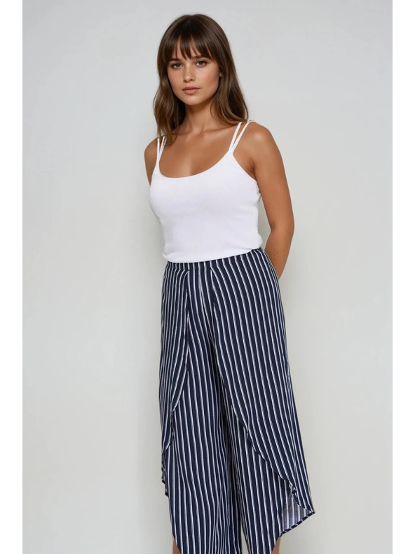 Moodo Damen Asymmetrische Hosen mit Schlitzen