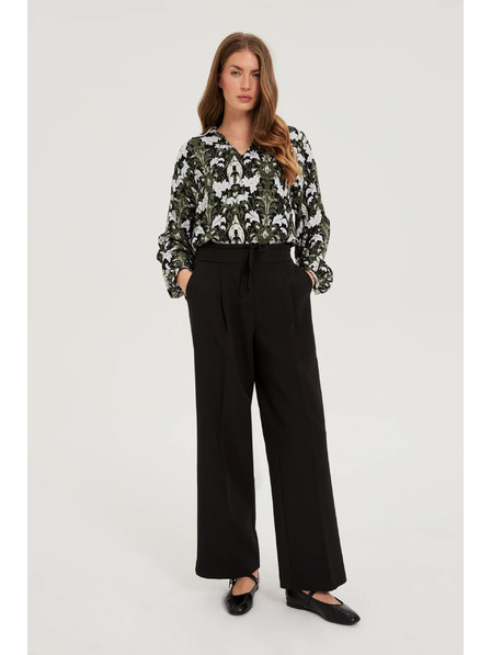 Moodo Schwarze Loose Fit Hosen Moodo