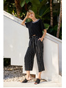 Moodo Damen Gestreifte Hosen Moodo