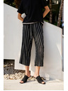 Moodo Damen Gestreifte Hosen Moodo