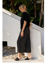 Moodo Damen Gestreifte Hosen Moodo