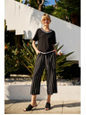 Moodo Damen Gestreifte Hosen Moodo