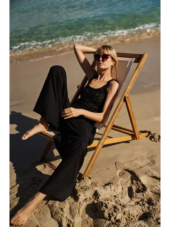 Moodo Damen Loose Fit Hosen Moodo - Schwarz