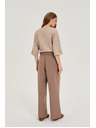 Moodo Hellbraune Loose Fit Hosen Moodo