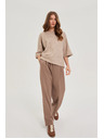 Moodo Hellbraune Loose Fit Hosen Moodo