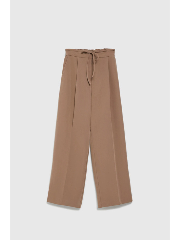 Moodo Hellbraune Loose Fit Hosen Moodo